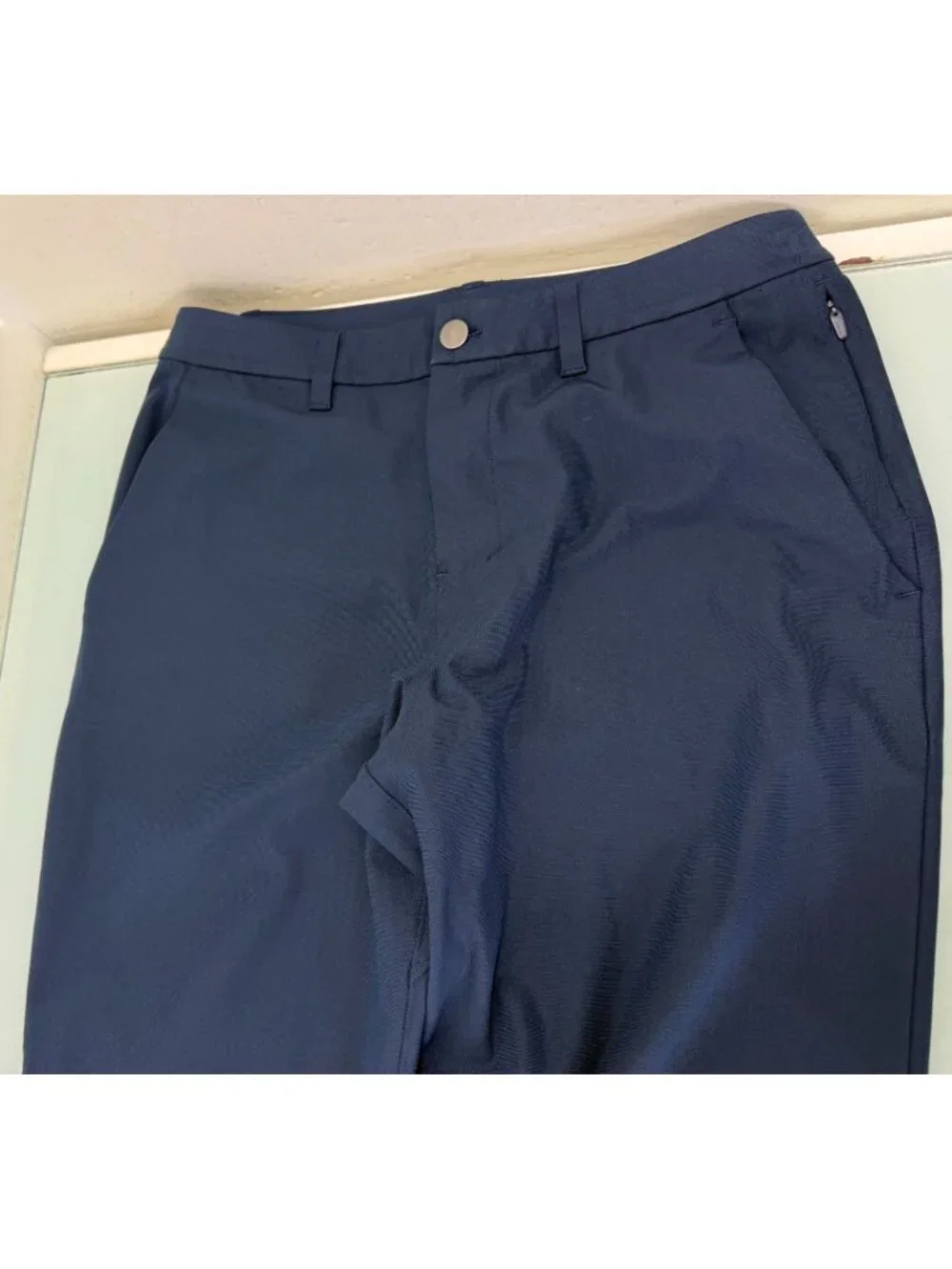 Lululemon ABC Pants Mens 29X30 Classic-Fit Trouser Warpstreme Navy Blue